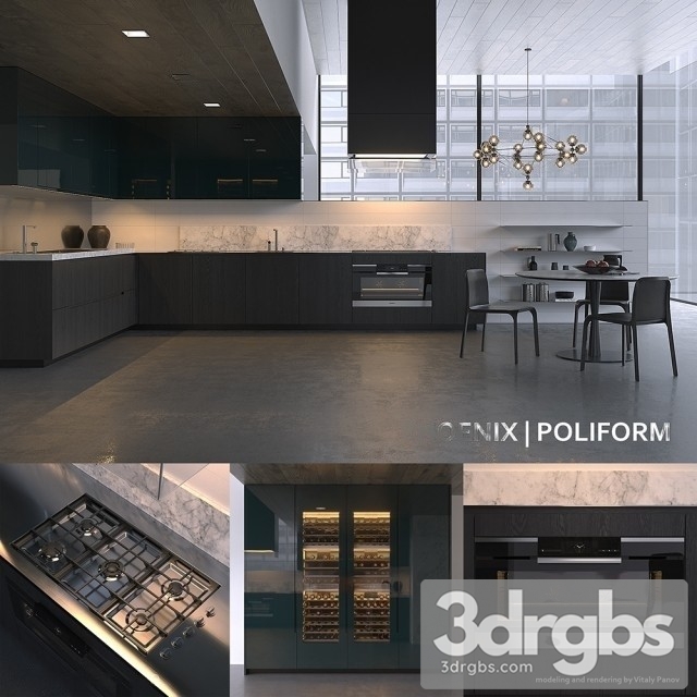 Poliform Kitchen Cabinet Varenna Phoenix 3