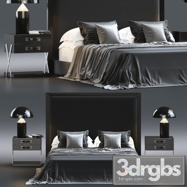 SC Moderm Black Bed