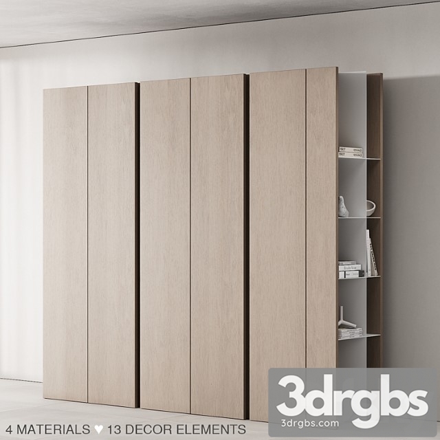 171 Cabinet Furniture 03 Modern Cupboard with Decor 01