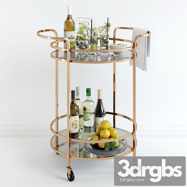 Bar cart pottery barn