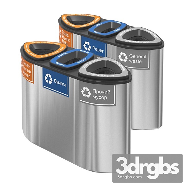 Containers for separate collection of garbage bermuda triple