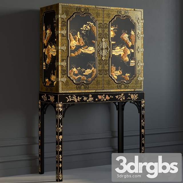 Baker georgeiii oriental lacquer cabinet