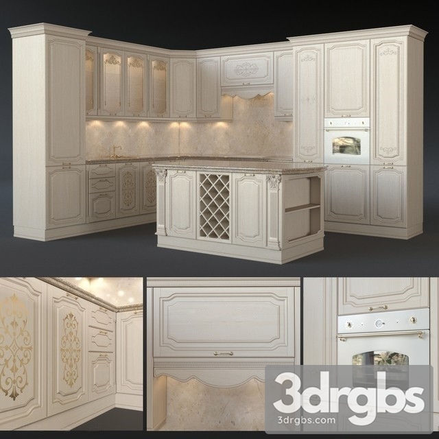 Neoclassic Kitchen Cabinet 2