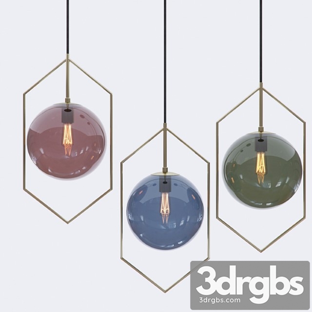 Glassball 3 lampatron pendant light