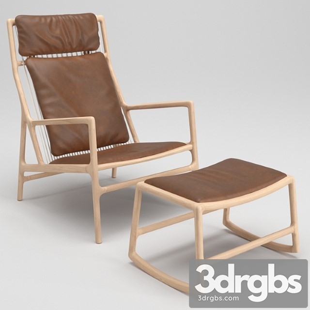 Gazzda dedo lounge chair and dedo footstool 2