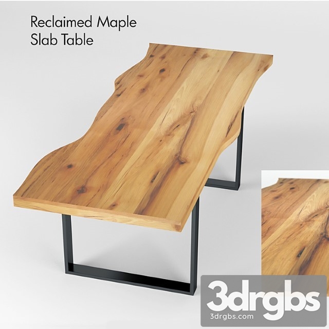 Reclaimed Maple Slab Table