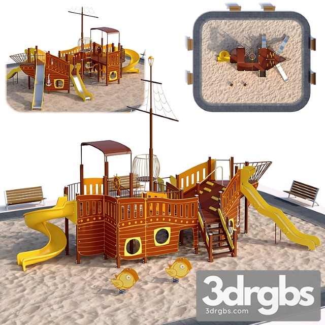 Childrens Playground Ship Ship Sailboat