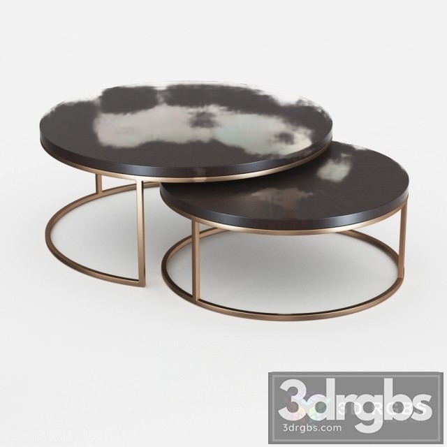 Black Ombre Glass Nesting Tables