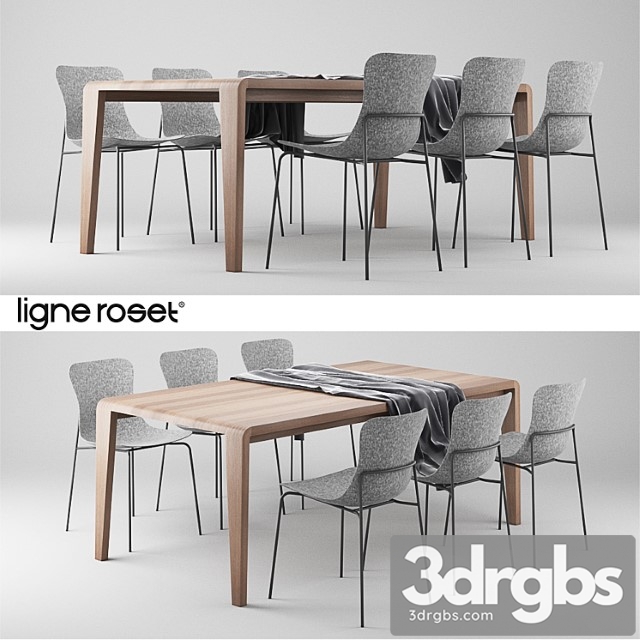 Ligne Roset Spirit Of Forest Table and Ettoriano Chair