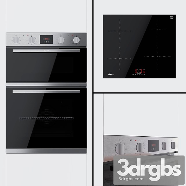 Neff - double oven u1hcc0an0b and hob t36fb41x0g 2