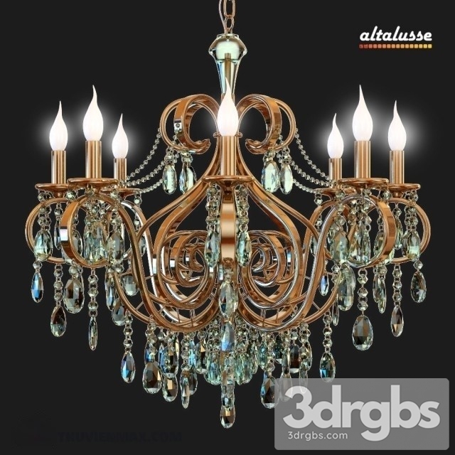 Altalusse Amber Crystal Chandelier 1