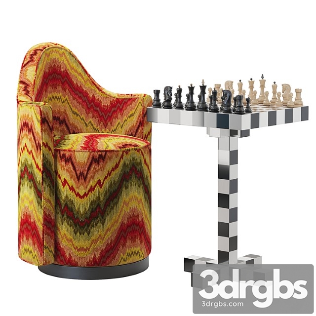 Moooi chess table + chair