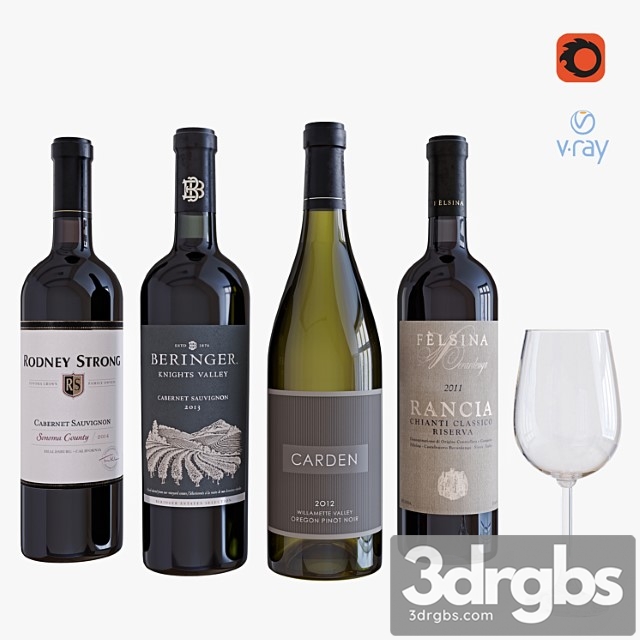 Wine bottle set 7