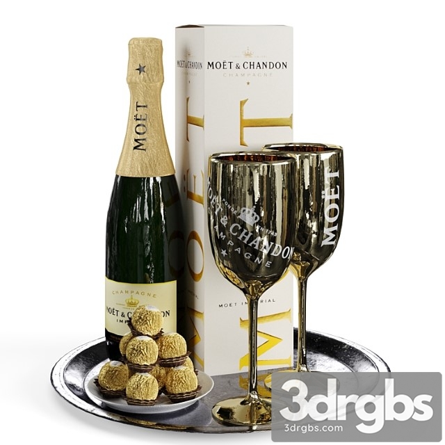 Champagne On A Tray Set 2