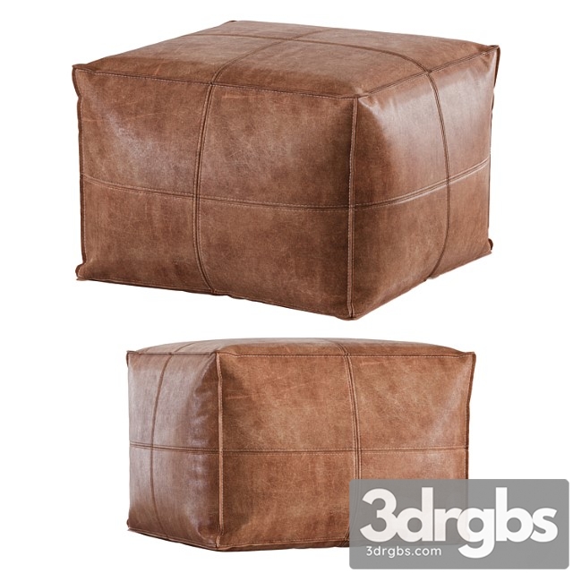 leather pouf