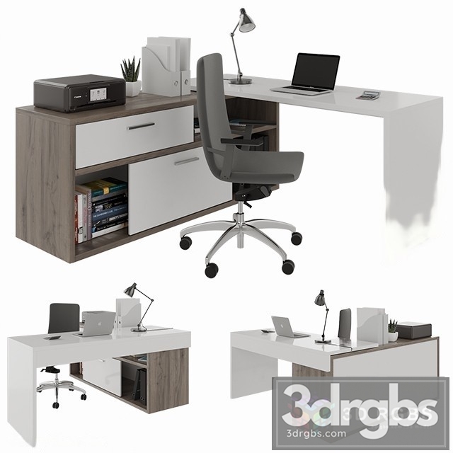 Office Desk With Decors