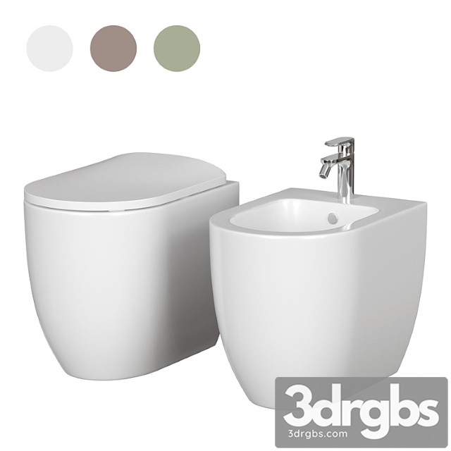 Floor standing toilet and bidet artceram monet