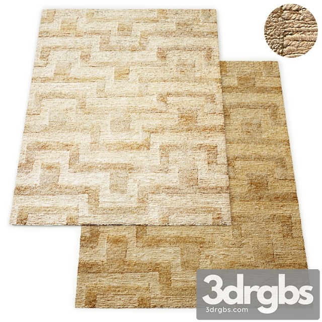 Wabi Sabi Hand Knotted Geo Jute Rug Rh Collection