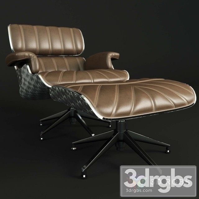 Eames Iron Brown Armchair 