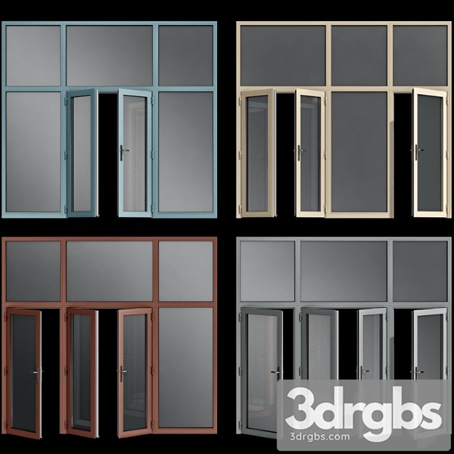 Stained aluminum doors 2a