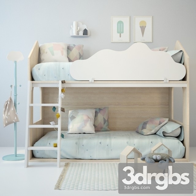 Bed Child Wooden 02