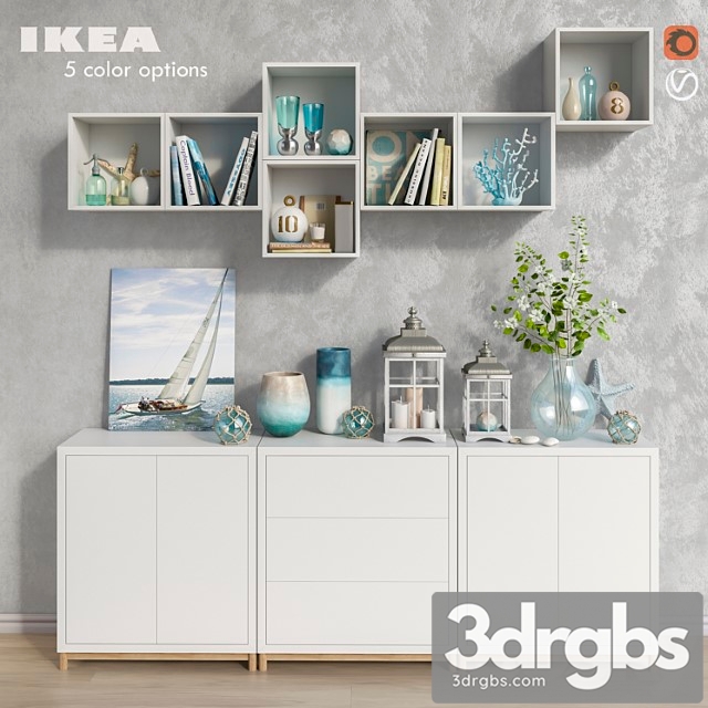 Modular furniture ikea, accessories and decor set 8 2