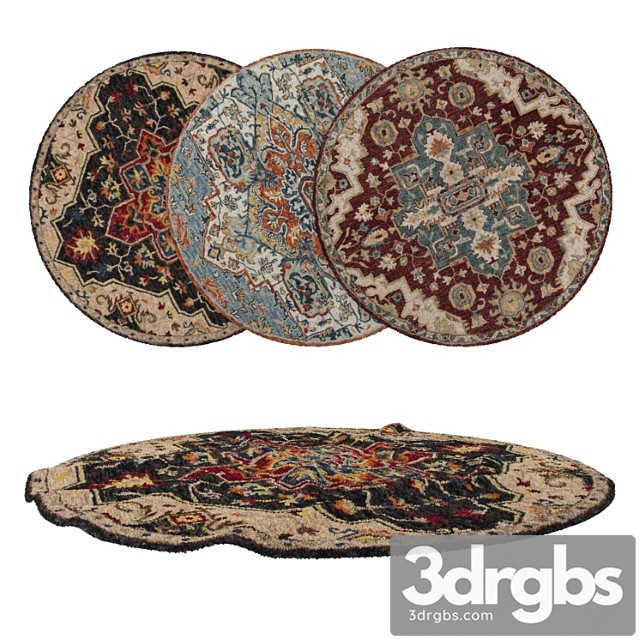 Round carpets set 20