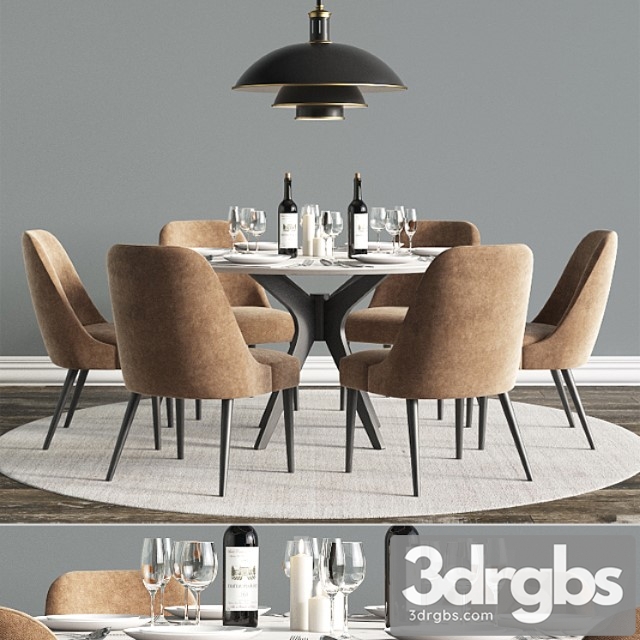 Modern dinning set 4 2