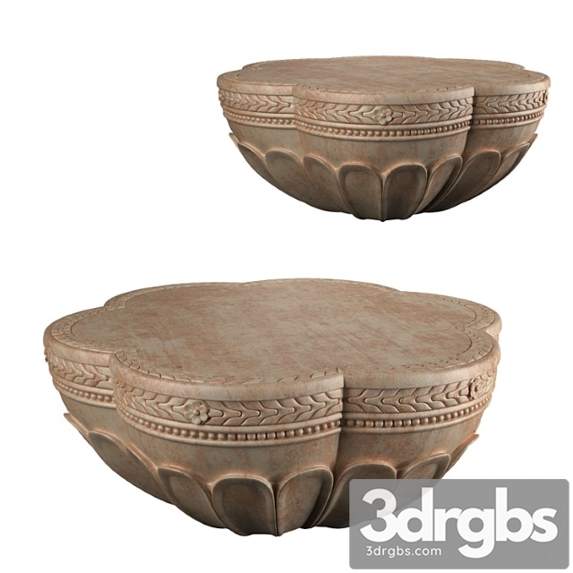 Handcarved cicely coffee table