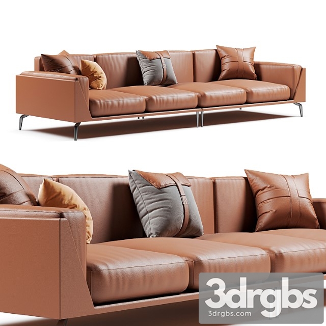 Francesca neo-modern genuine leather sofa