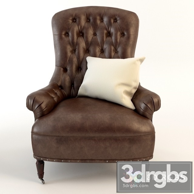 Bottery Barn Tufted Leather Chair