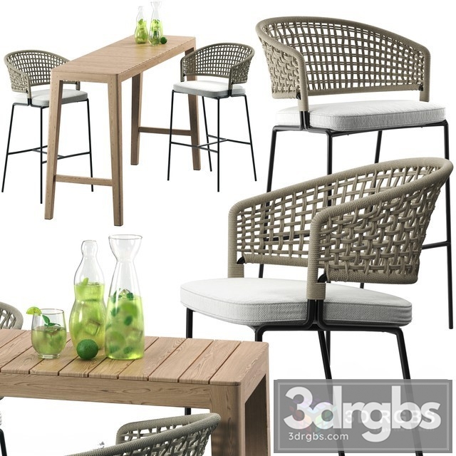 Tribu CTR Bar Chair Set