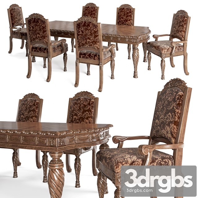 Ashley north shore dining room chair-table 2