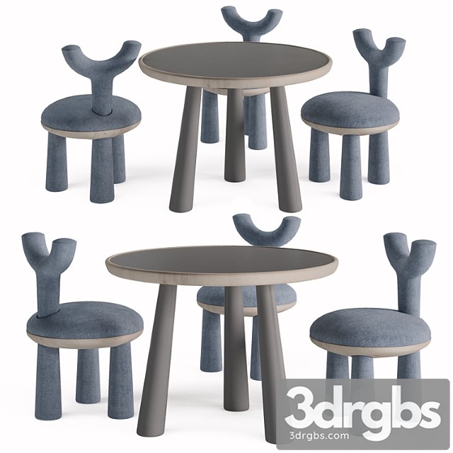 Children Table and Chairs Set by Flow