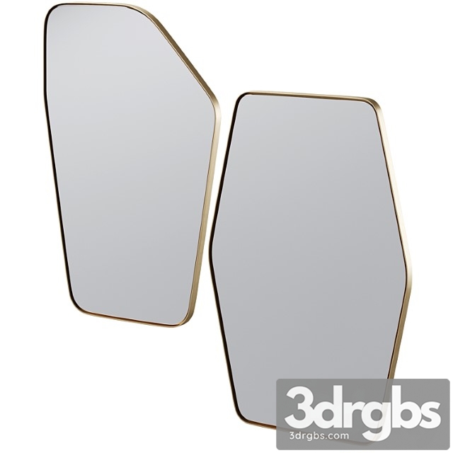 Wall mirror shape brass by kare design