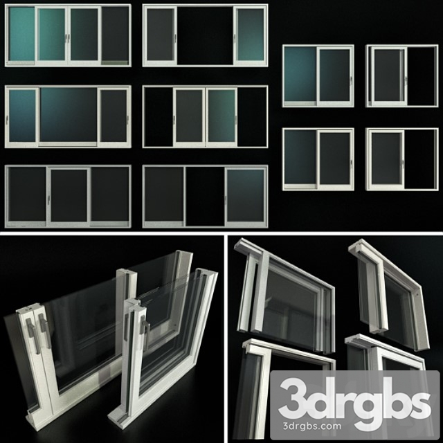 Sliding stained glass aluminum doors_2