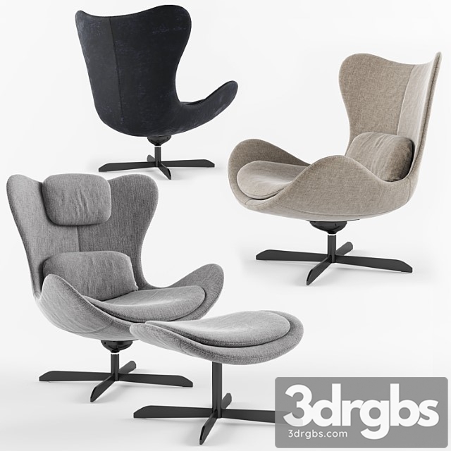 Calligaris lazy armchair with 4 spoke base