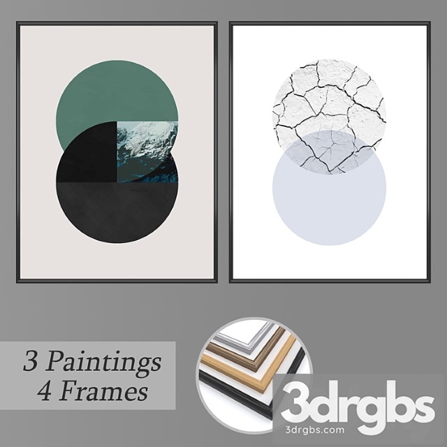 Download Set of wall paintings no 1024 model - 3DRGBs