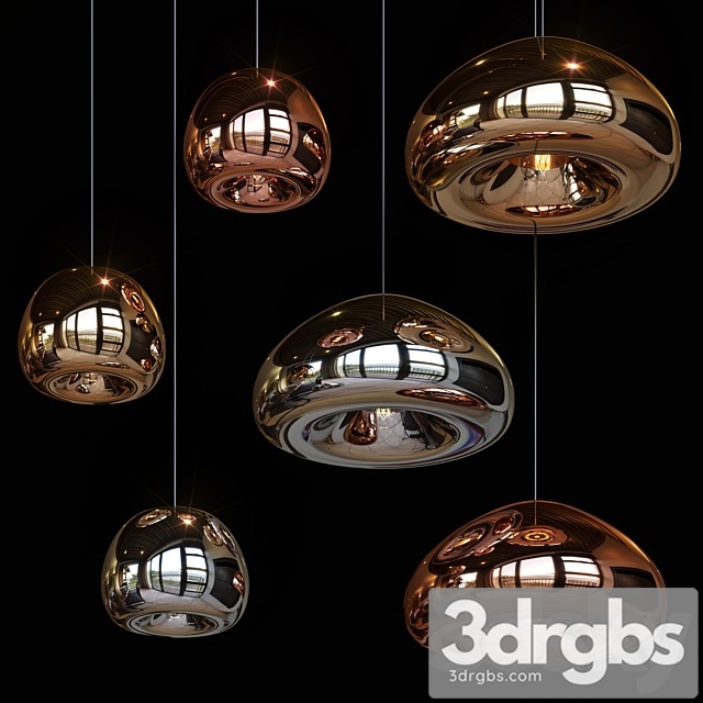 Pendant Lights Hollow Pendant Lamp Big and Little Gold