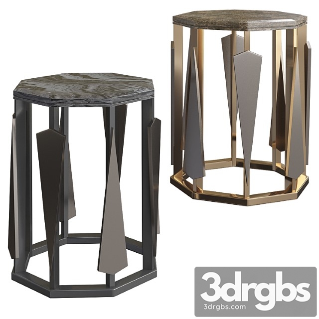 Zanaboni hexagonal tall side table 2