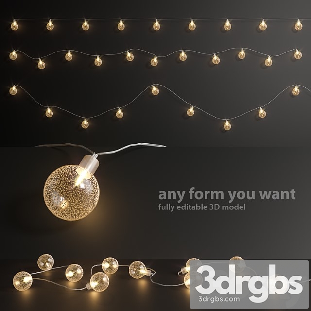 Editable garland lights set 5