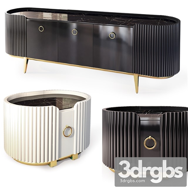 Dumas chest of drawers and bedside table. nightstand, sideboard by deprimo 2