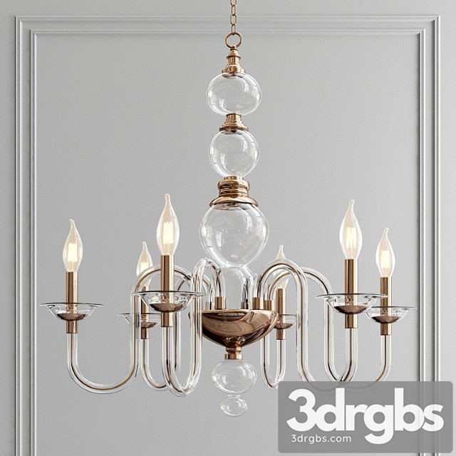 Blown glass chandelier