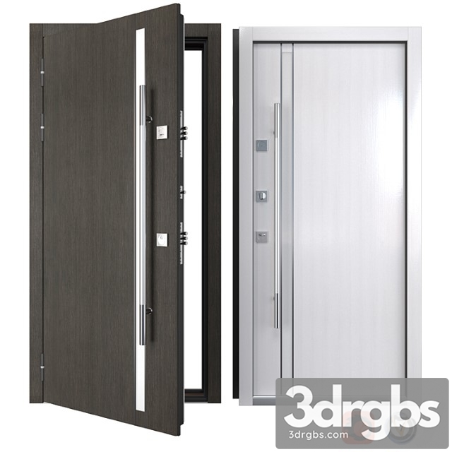 Entrance metal door modern 2 (your frame)