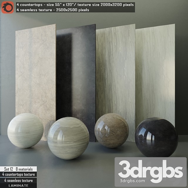 Laminate countertops & seamless texture set 12