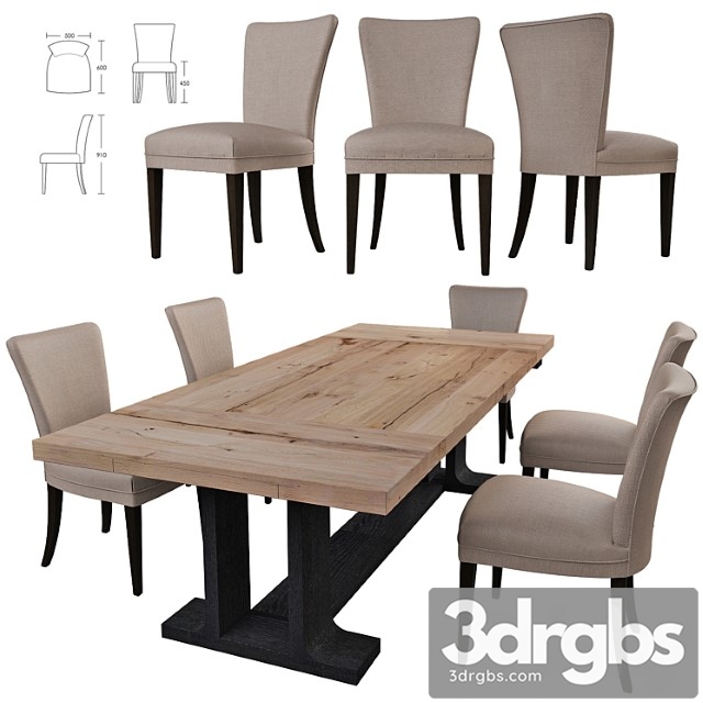 Dining table by christian liaigre - corvette table + chair paris-dining-chair