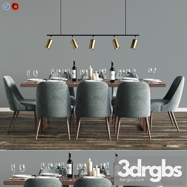 Modern dinning set 6 2