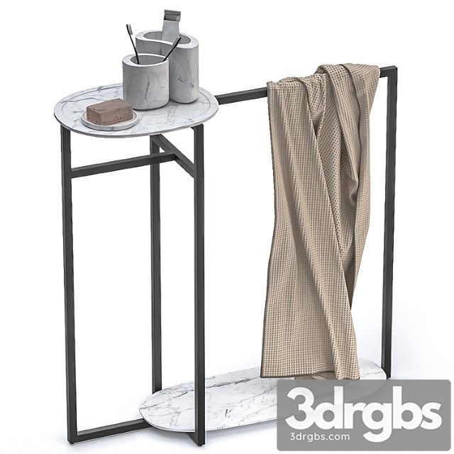 Freestanding towel rack