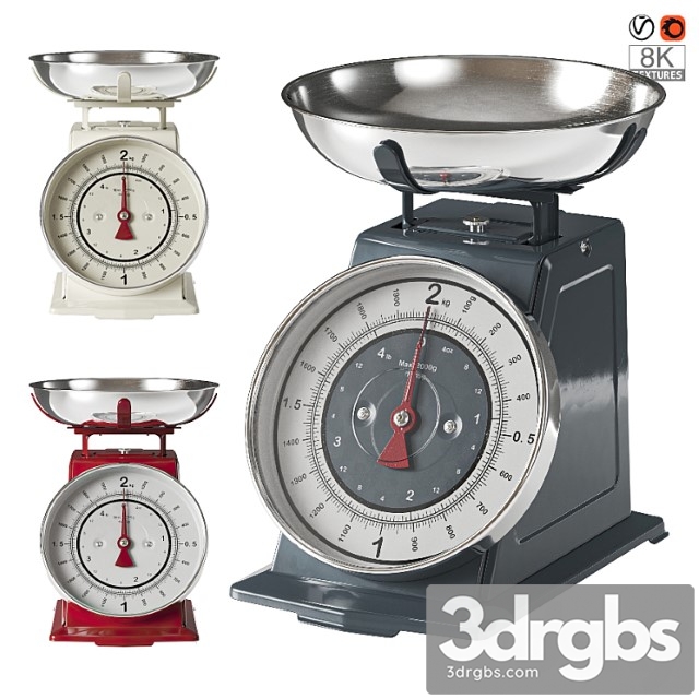 Kitchen appliance. retro-style scales.