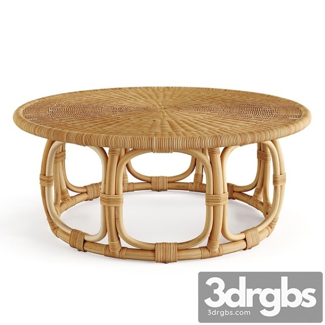 Anguilla Rattan Coffee Table Serena & Lily